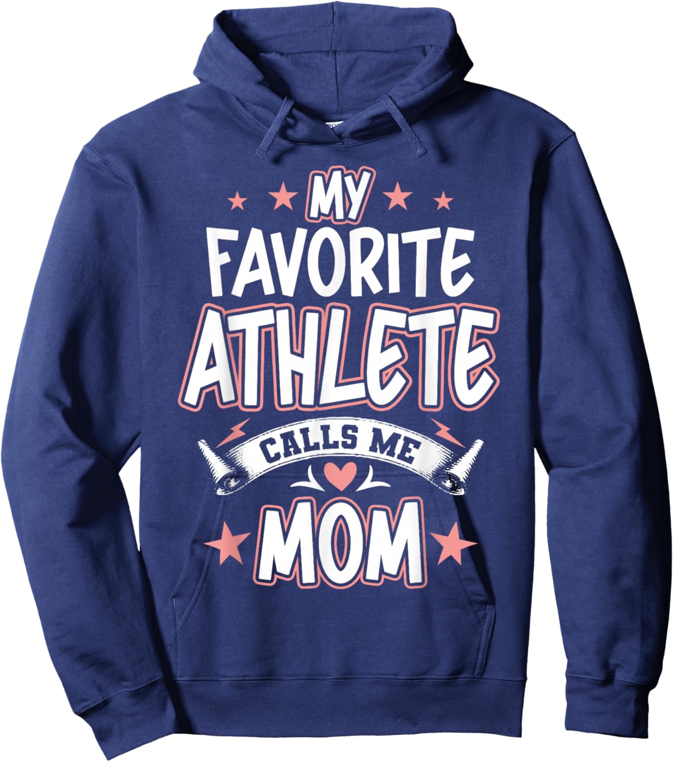 My Favorite Athlete Calls Me MOM Hoodie - Hoodie | Navy