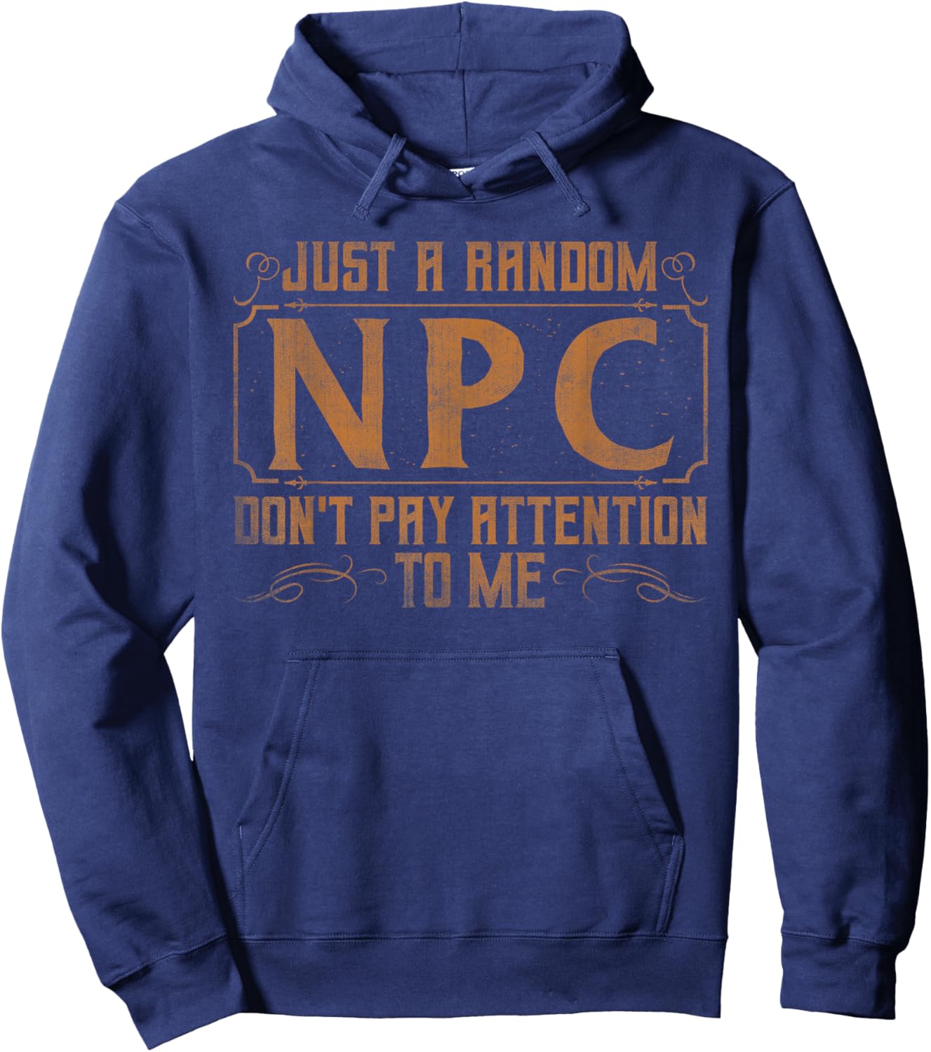 Funny LARP Shirts & Role Play Larper Gifts Just A Random Npc Adults Black Short Sleeve Small LARP Hoodie - Hoodie | Navy