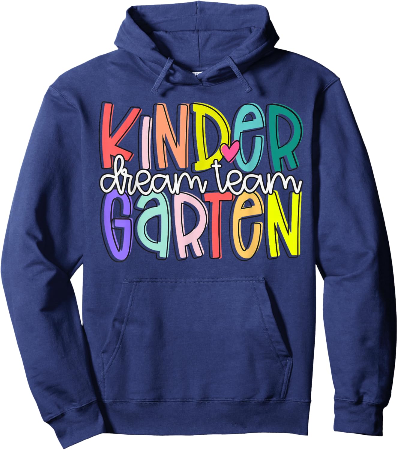 Retro Kindergarten Dream Team Back To School Teacher Kids Hoodie - Hoodie | Navy