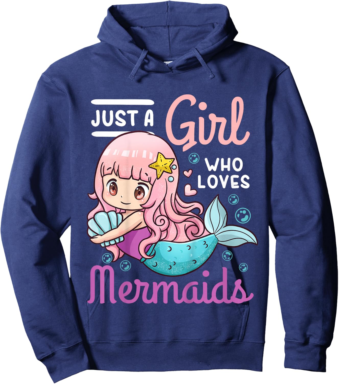 Mermaid Just a Girl Who Loves Mermaids Hoodie - Hoodie | Navy