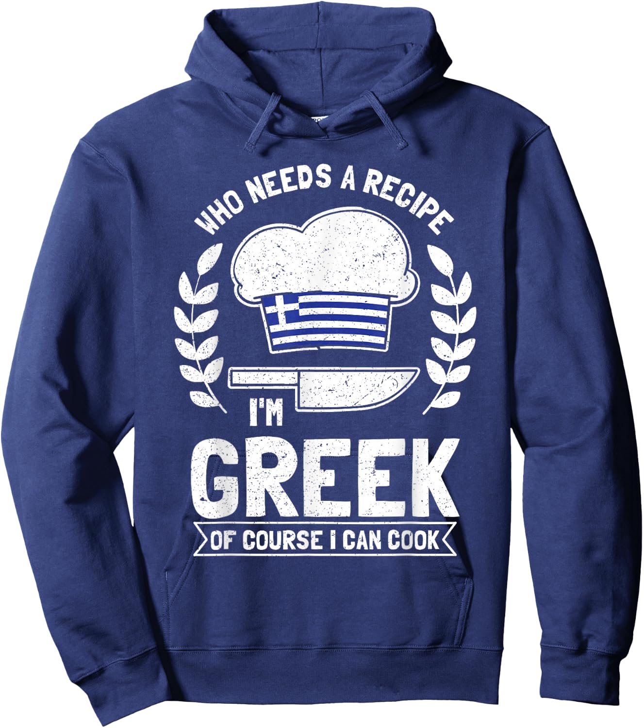Greek Food Gifts - Greek Chef Funny Greek Hoodie - Hoodie | Navy