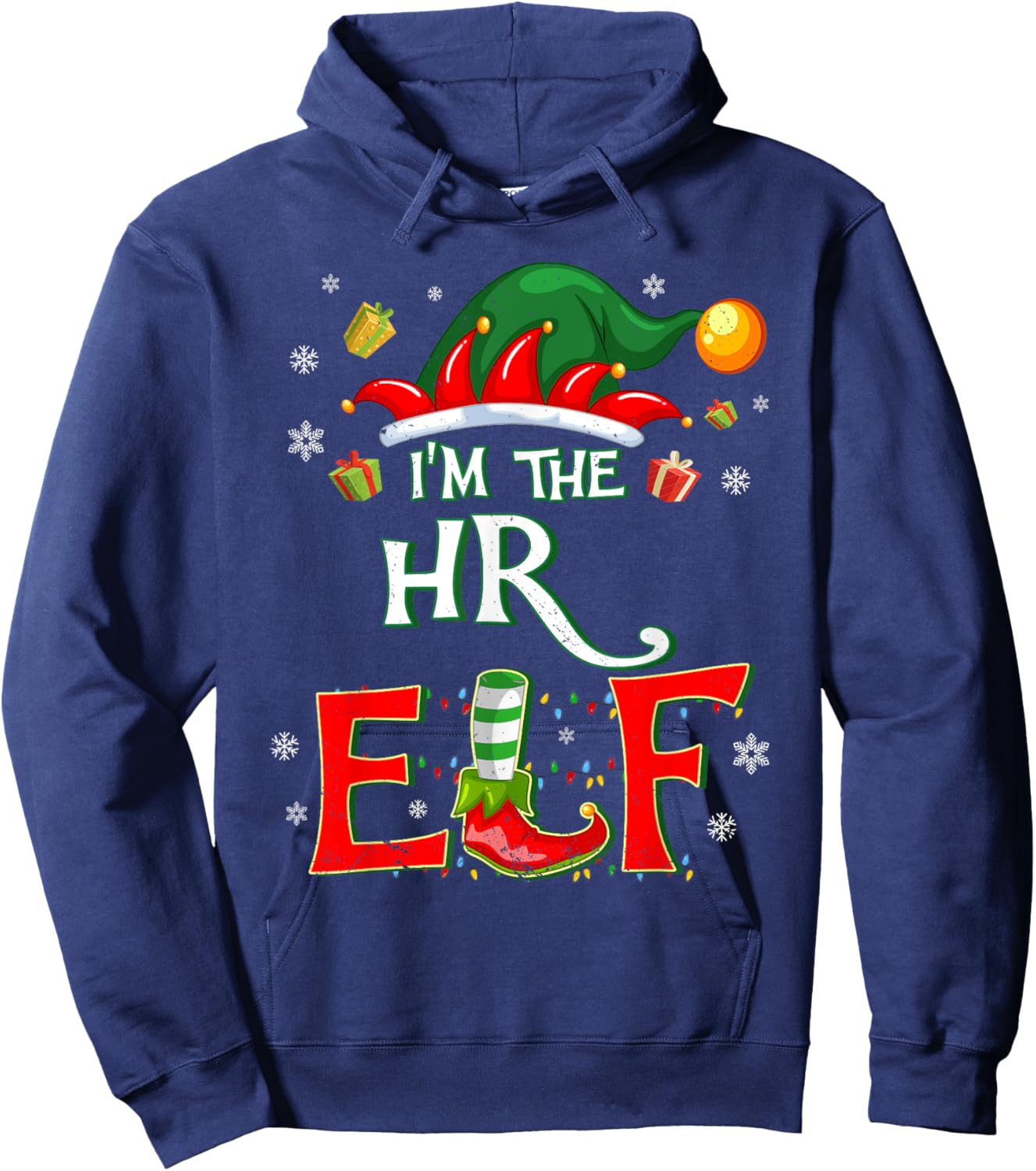 Im The HR Elf Fun Christmas HR Manager Hoodie - Hoodie | Navy
