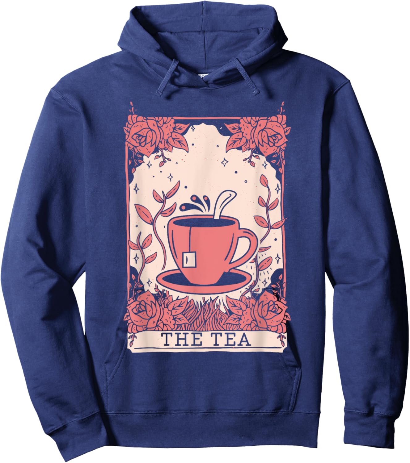 The Tea Drinker Tarot Card Reading Occult Dark Magic Hoodie - Hoodie | Navy