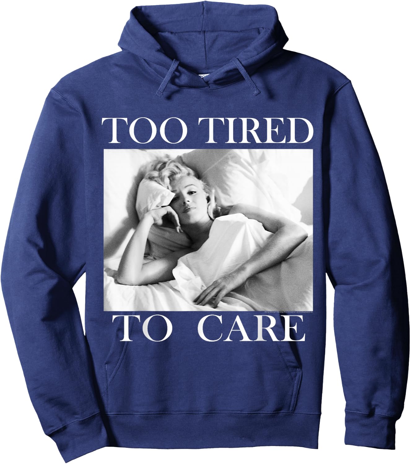Marilyn Monroe Too Tired Hoodie - Hoodie | Navy