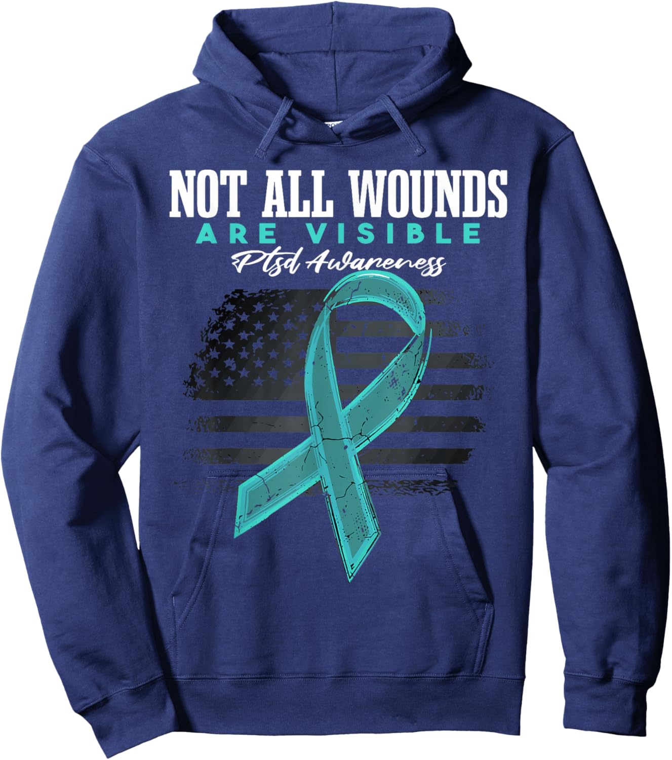 PTSD Not All Wounds Are Visible Hoodie - Hoodie | Navy