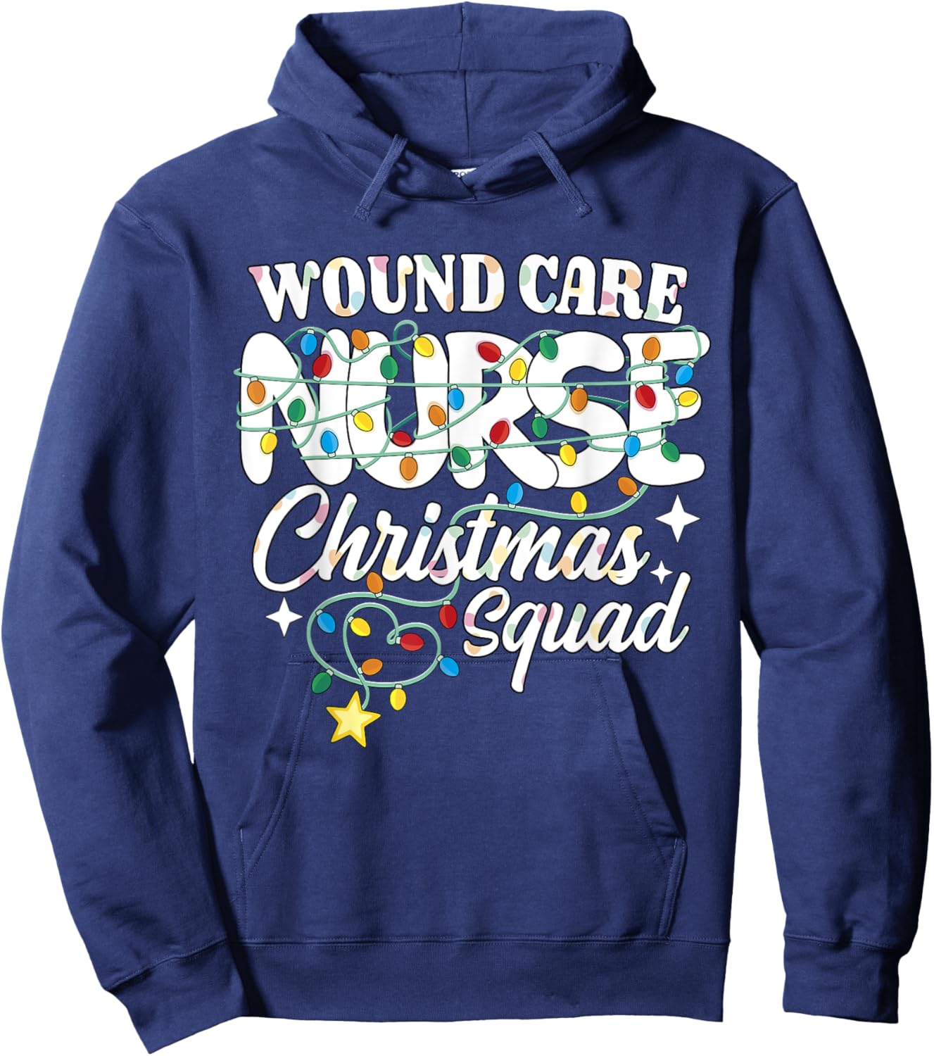 Wound Care Nurse Christmas Squad Wound Nursing NP RN Hoodie - Hoodie | Navy