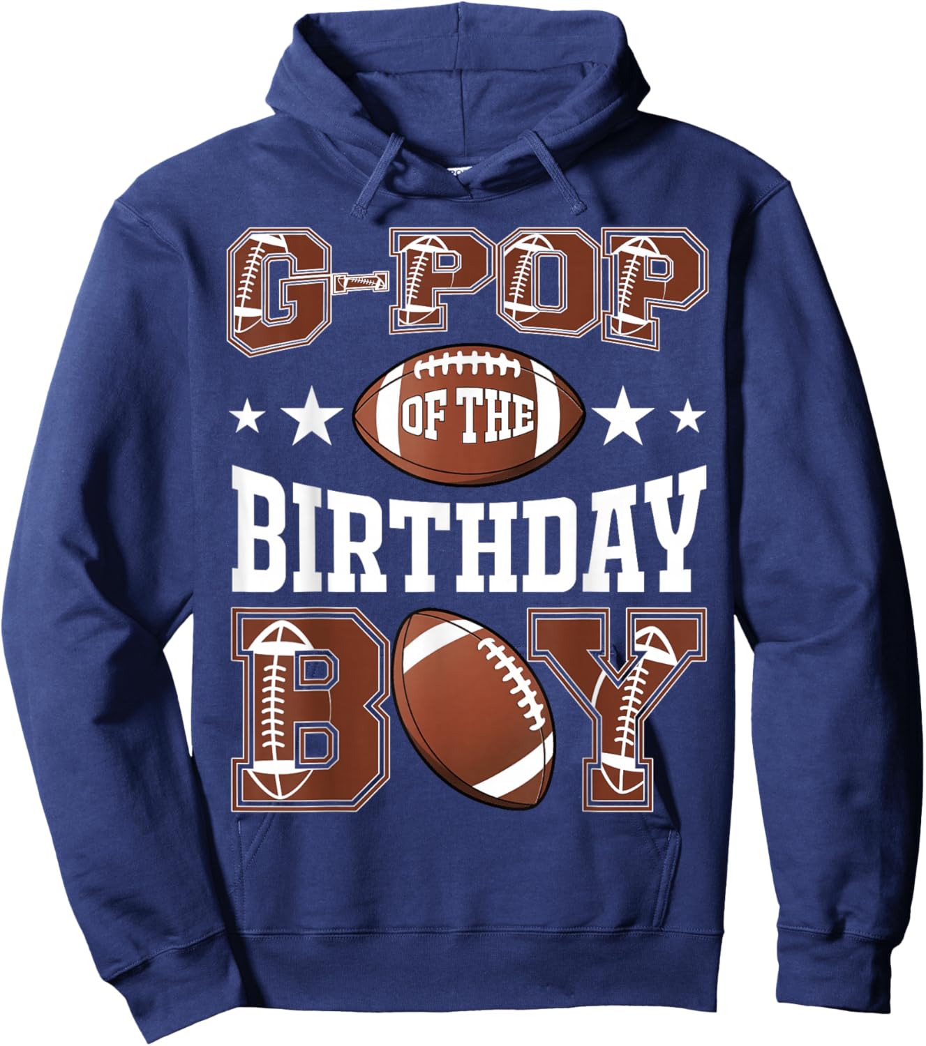 G-Pop Of The Birthday Boy Football Game Day Hoodie - Hoodie | Navy