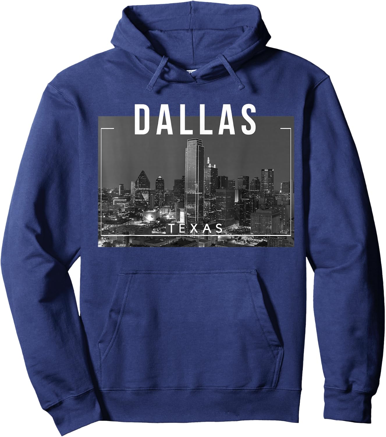 Dallas Texas Skyline, Big D, D-Town Hoodie - Hoodie | Navy