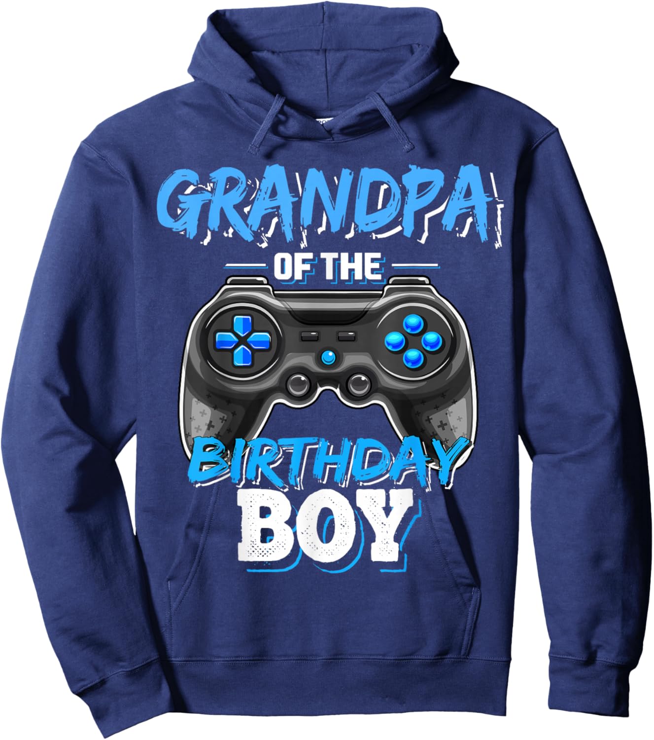 Grandpa of the Birthday Boy Matching Video Game Birthday Hoodie - Hoodie | Navy