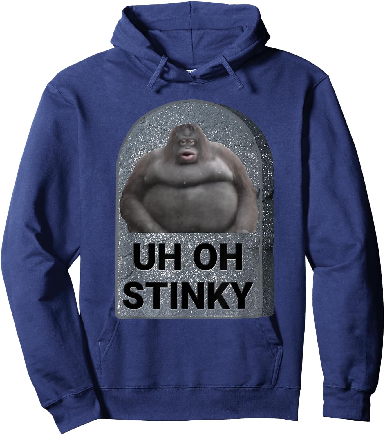 Uh Oh Stinky Poop Meme Tombstone Le Monke Halloween Costume Hoodie - Hoodie | Navy