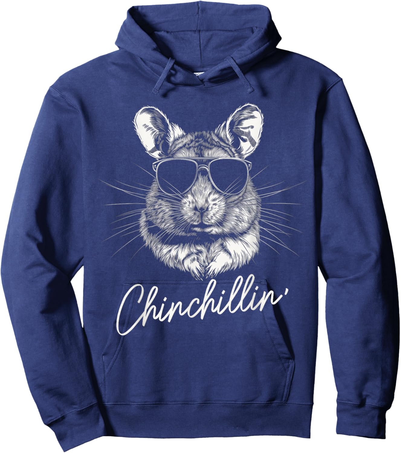 Chinchillin' Funny Cute Chinchilla Lover Hoodie - Hoodie | Navy