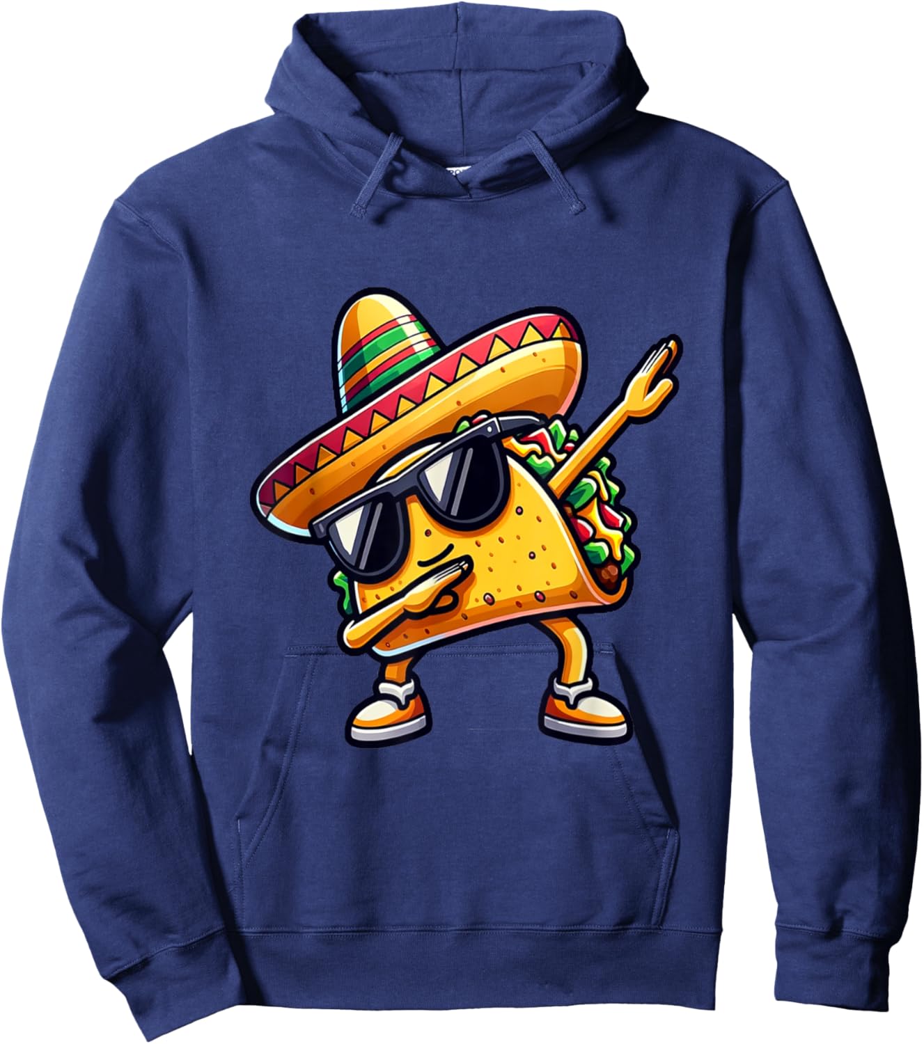 Mexican Food Dabbing Taco Hoodie - Hoodie | Navy