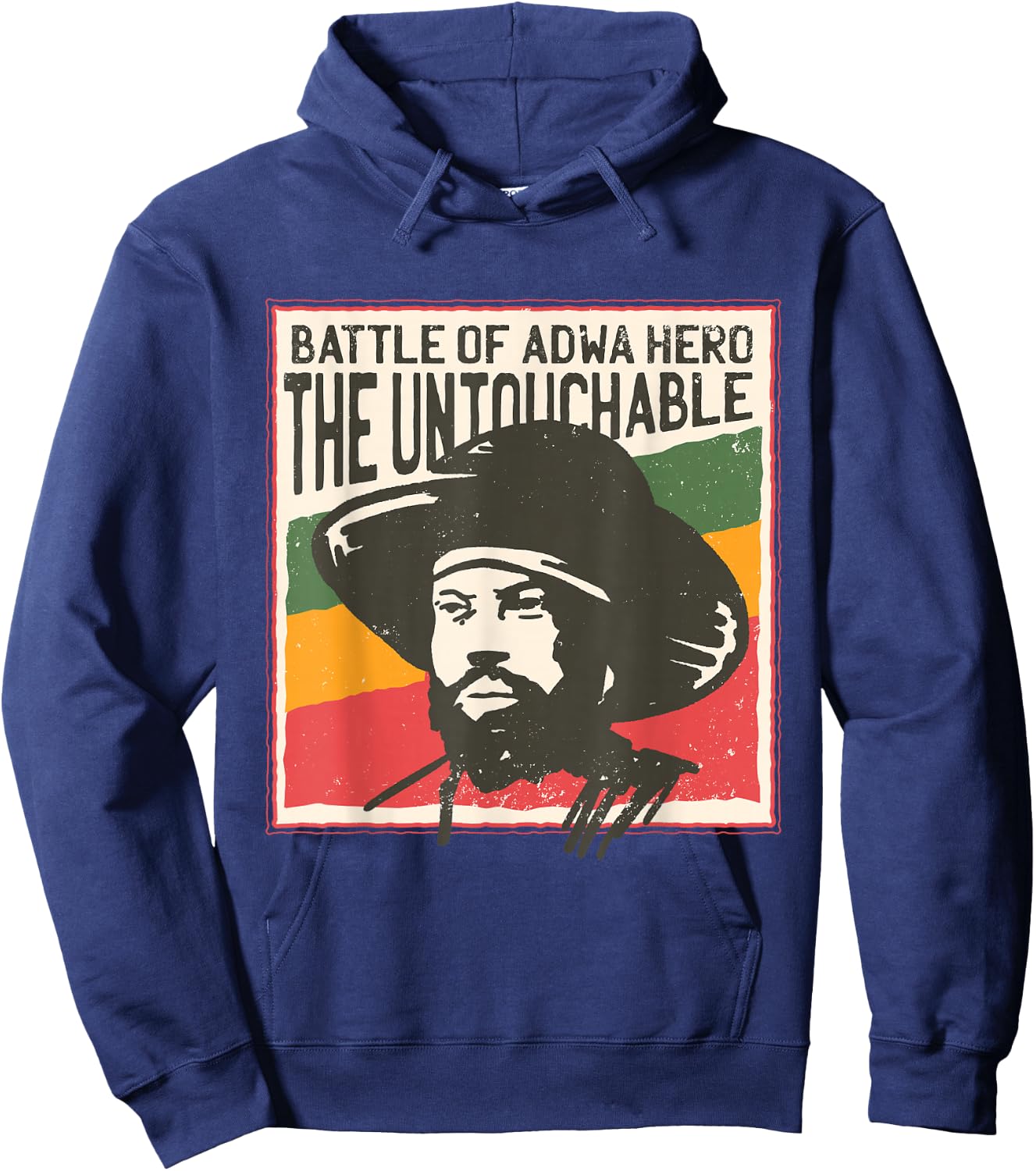 Menelik Emperor of Ethiopia Hoodie - Hoodie | Navy