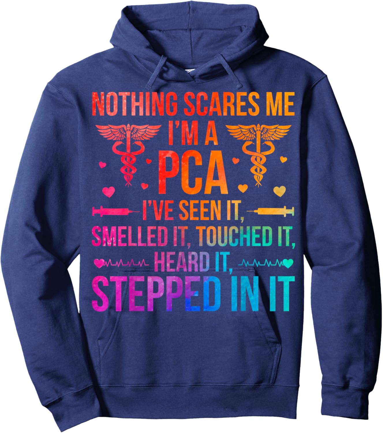 I'm A PCA Patient Care Assistant PCA Nurse Hoodie - Hoodie | Navy