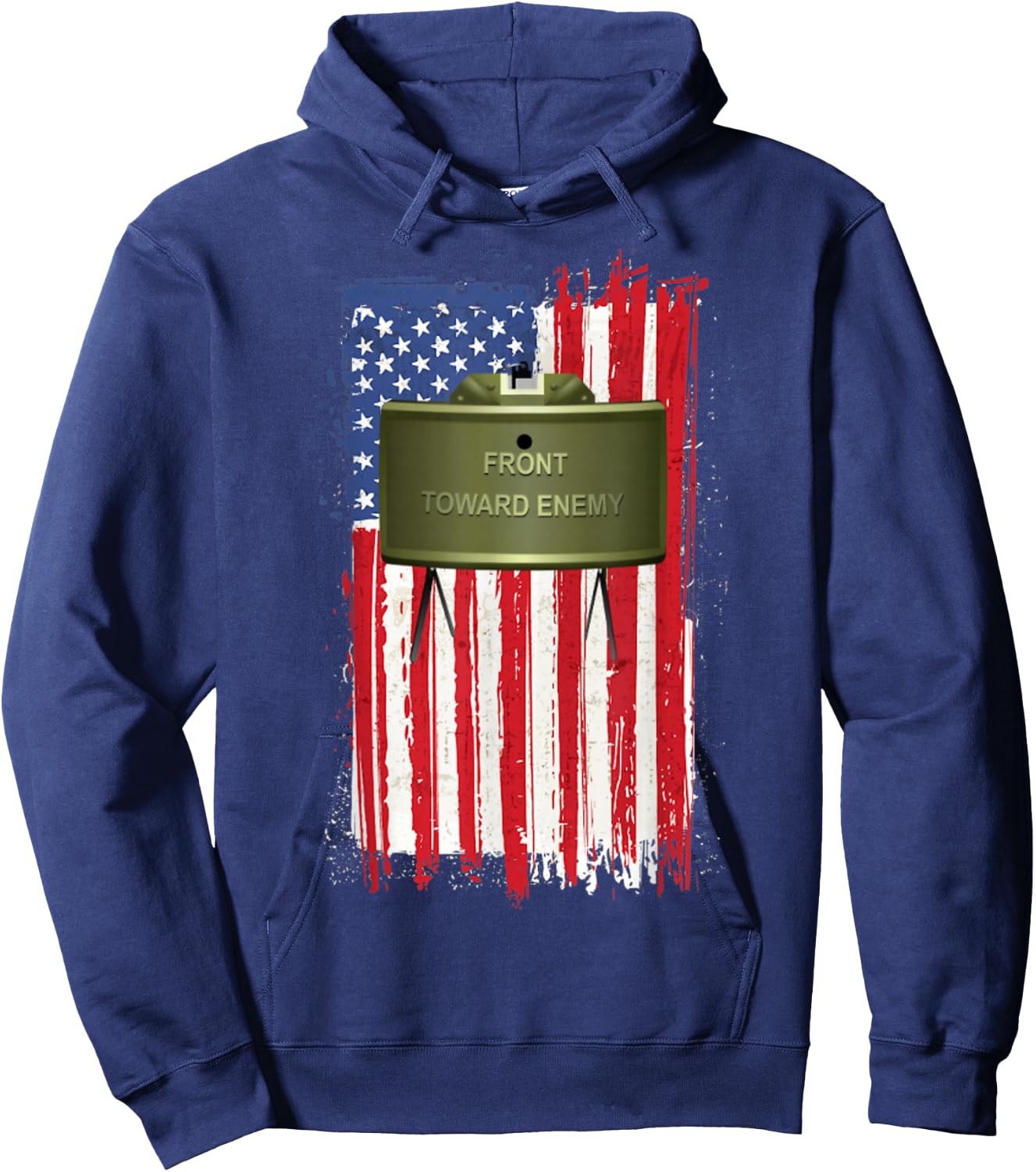 Claymore Mine American Flag Hoodie - Hoodie | Navy
