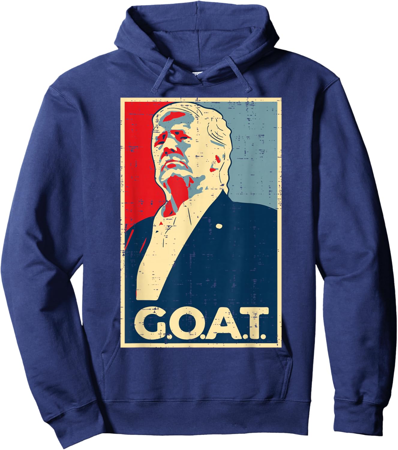 Goat Trump Poster 2024 Hoodie - Hoodie | Navy