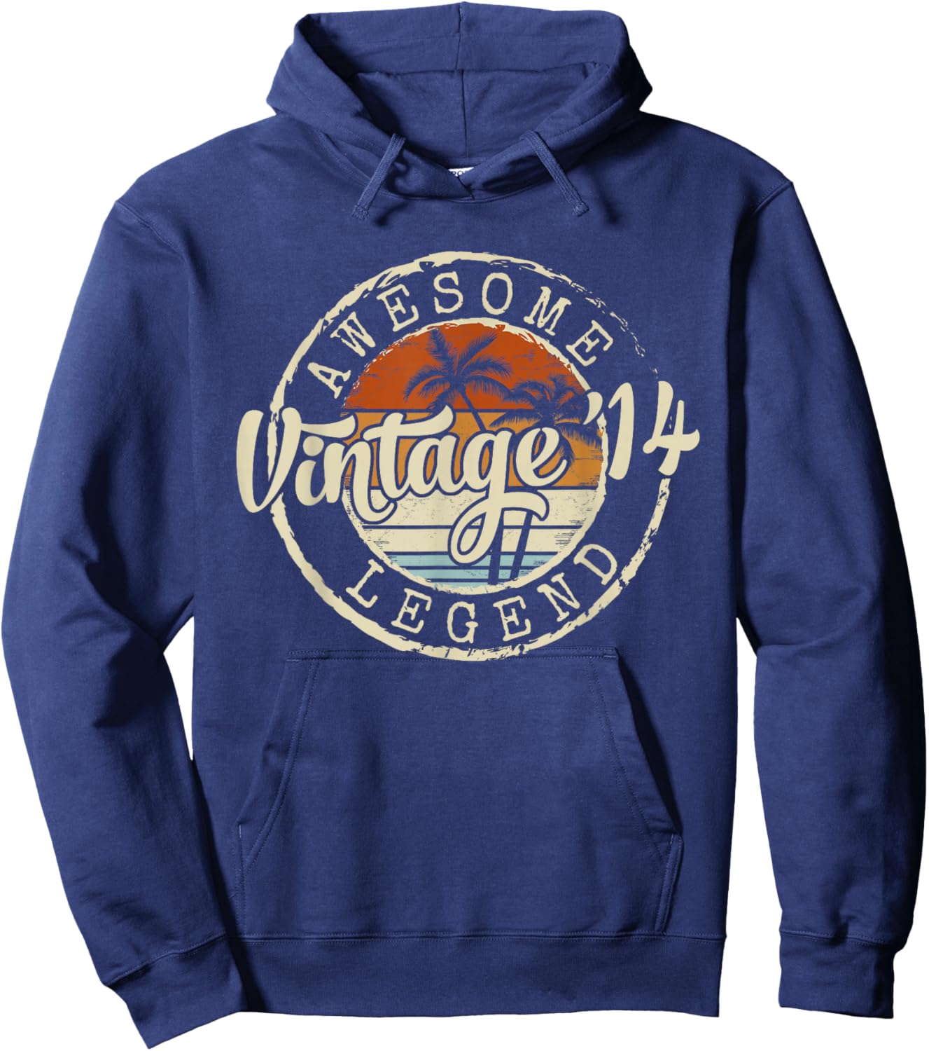 Vintage 2014 12yr 12th Birthday Gifts for Boys 12 Years Old Hoodie - Hoodie | Navy