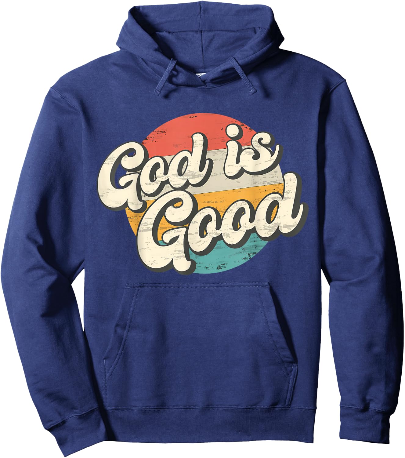 God Is Good Retro Vintage Hoodie - Hoodie | Navy