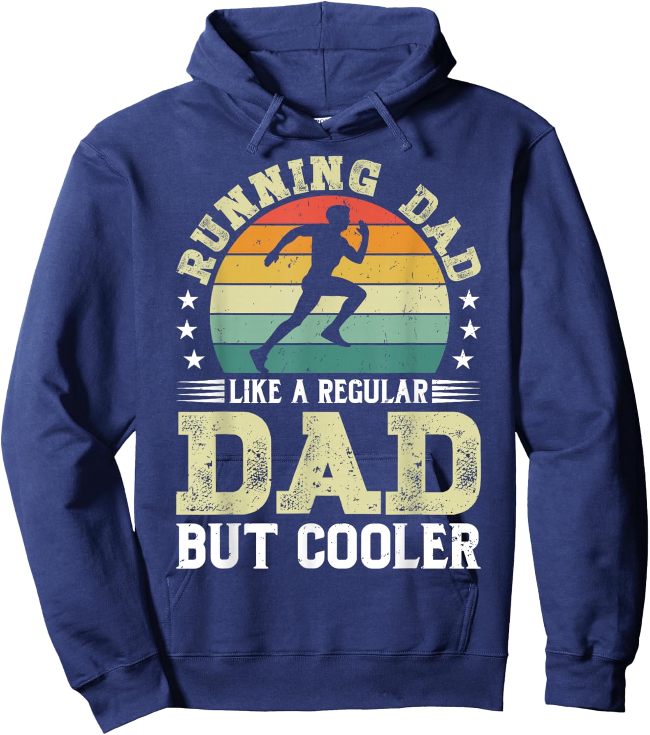 Running Dad Father's Day Vintage Gifts for Runners Men Hoodie - Hoodie | Navy