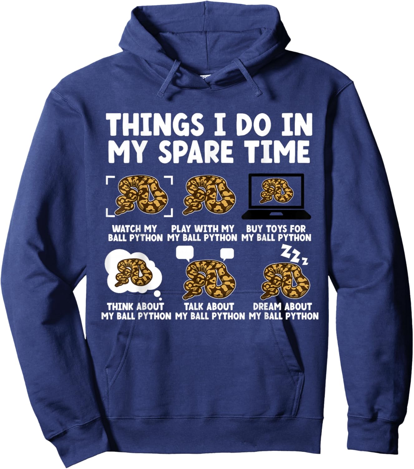 Ball Python Owner Ball Python Mom Ball Python Dad Hoodie - Hoodie | Navy