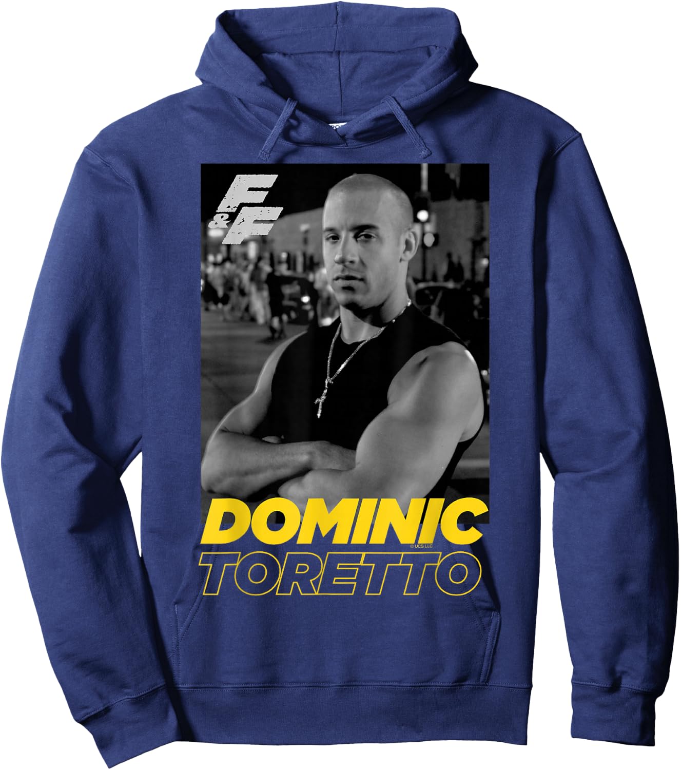 Fast & Furious Dominic Toretto Portrait Logo Small Hoodie - Hoodie | Navy