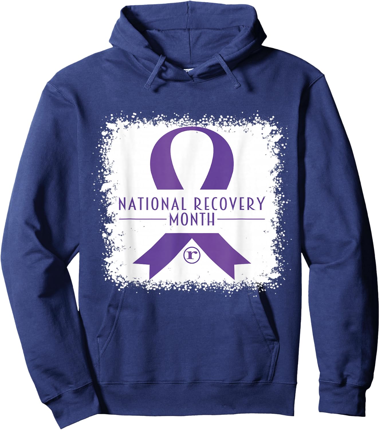 National Recovery Month Warrior Addiction Recovery Awareness Hoodie - Hoodie | Navy