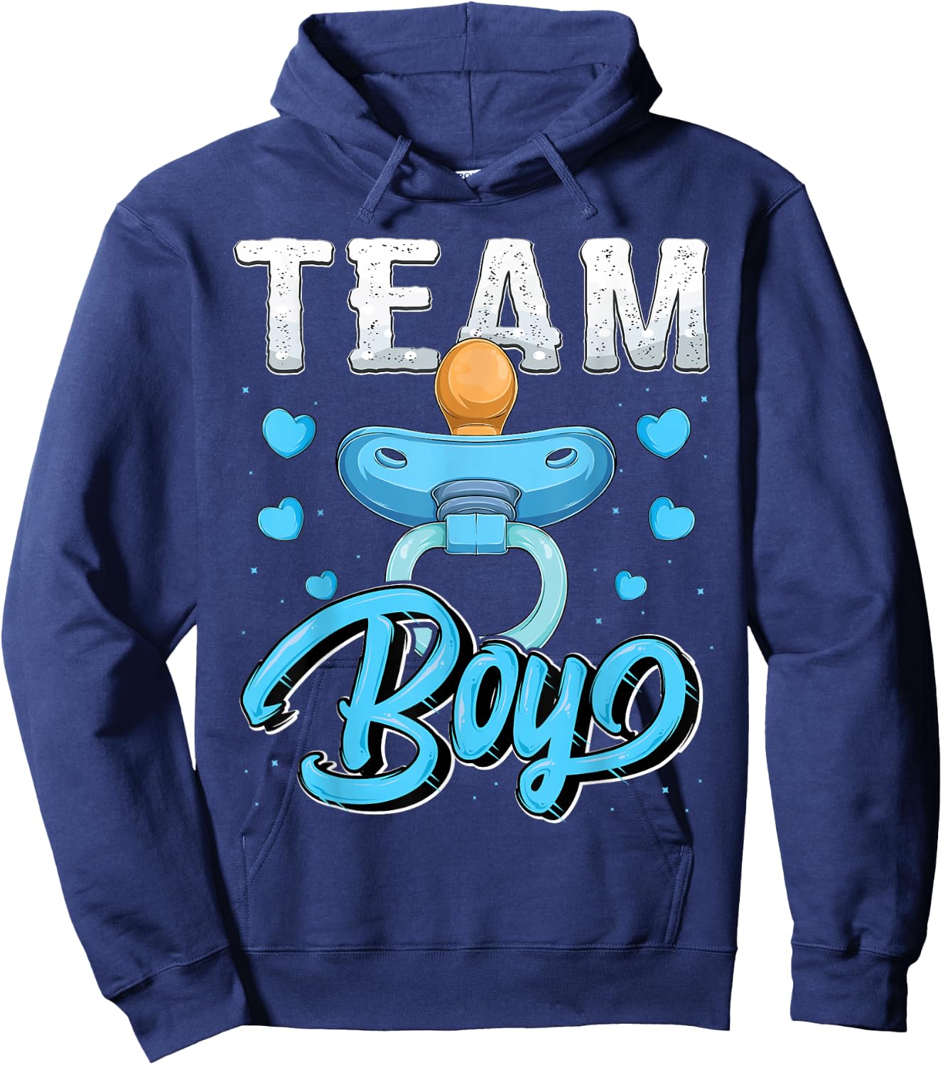 Gender reveal party Team Boy baby shower matching family set Hoodie - Hoodie | Navy