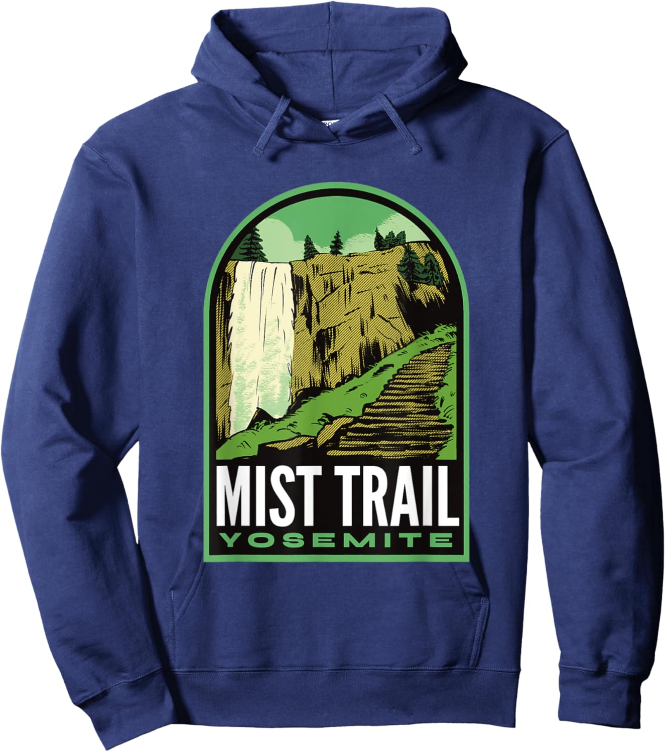 Mist Trail Yosemite California Hoodie - Hoodie | Navy