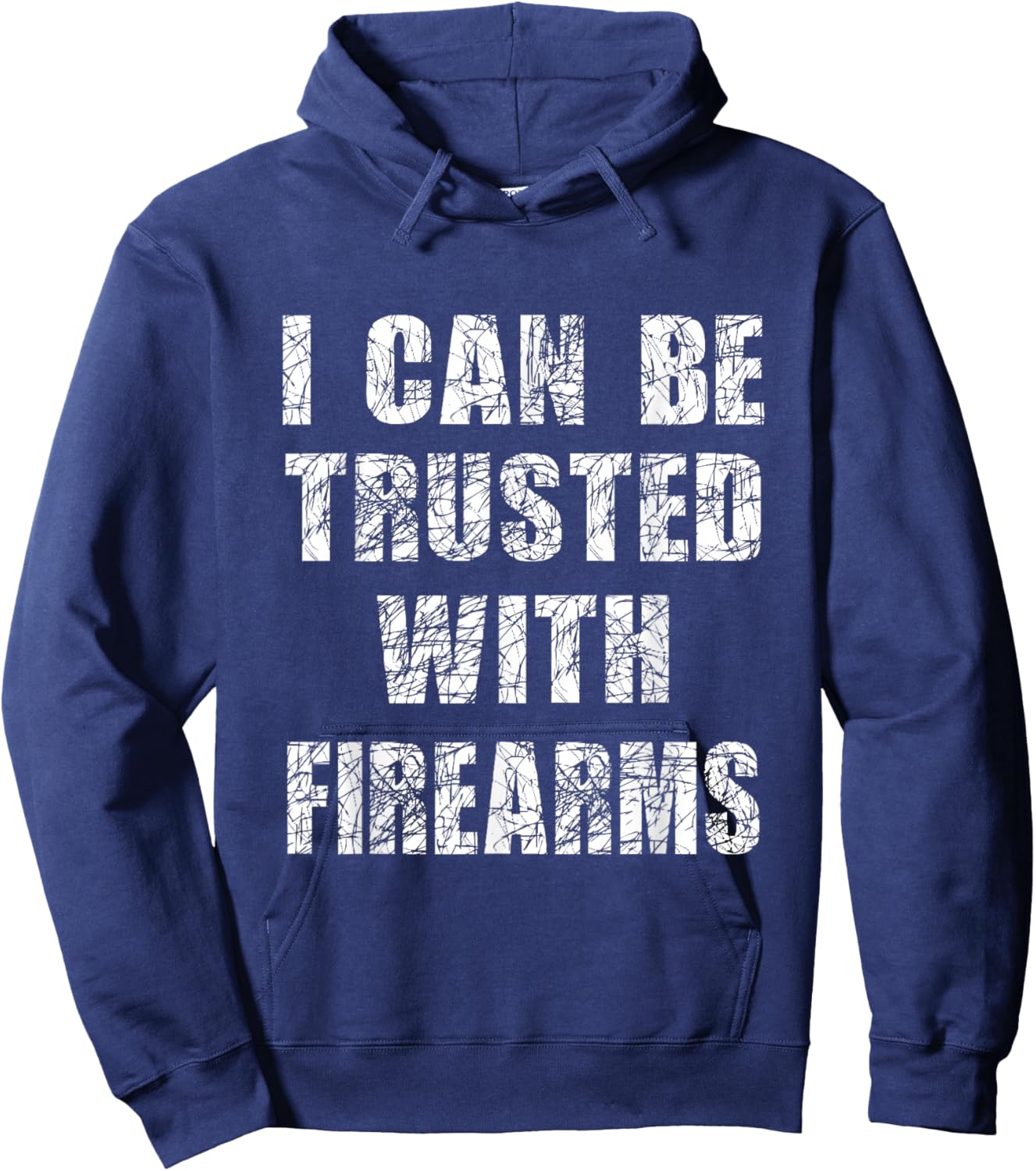 I can be trusted with firearms funny Gift humour Hoodie - Hoodie | Navy