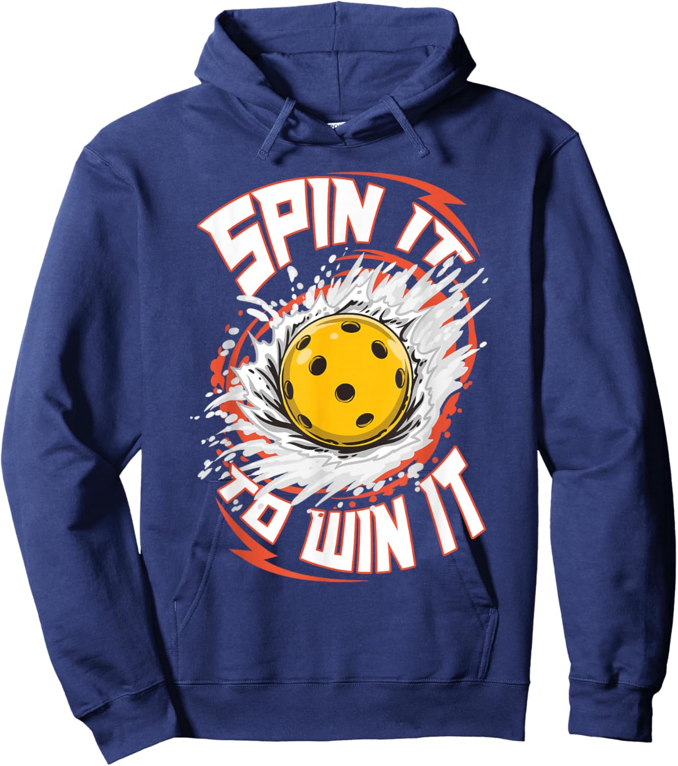 Spin it Win it Pickleball Player Cute Funny Fan Gag Hoodie - Hoodie | Navy