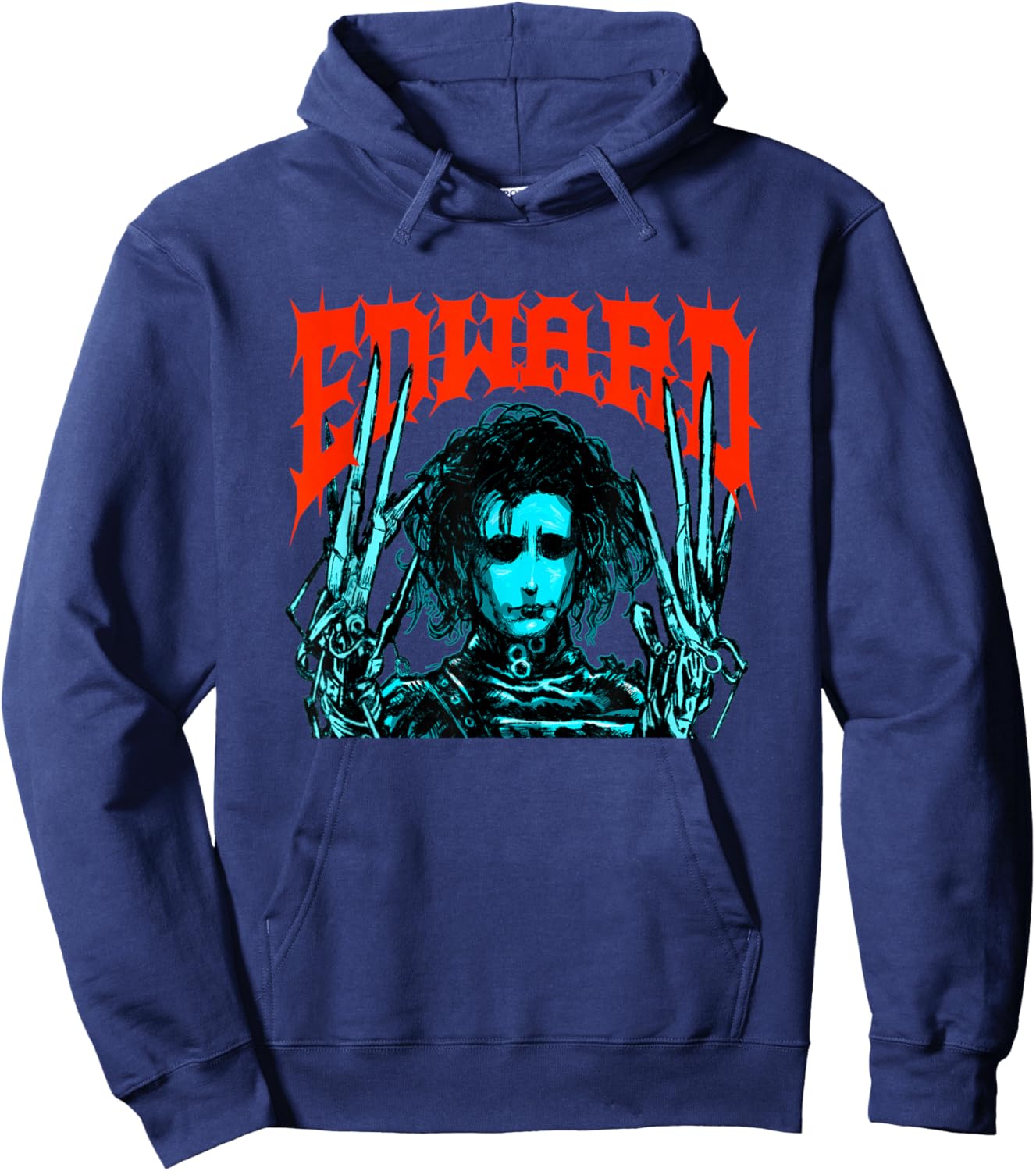 Edward Scissorhands Vintage Gothic Edward Hoodie - Hoodie | Navy