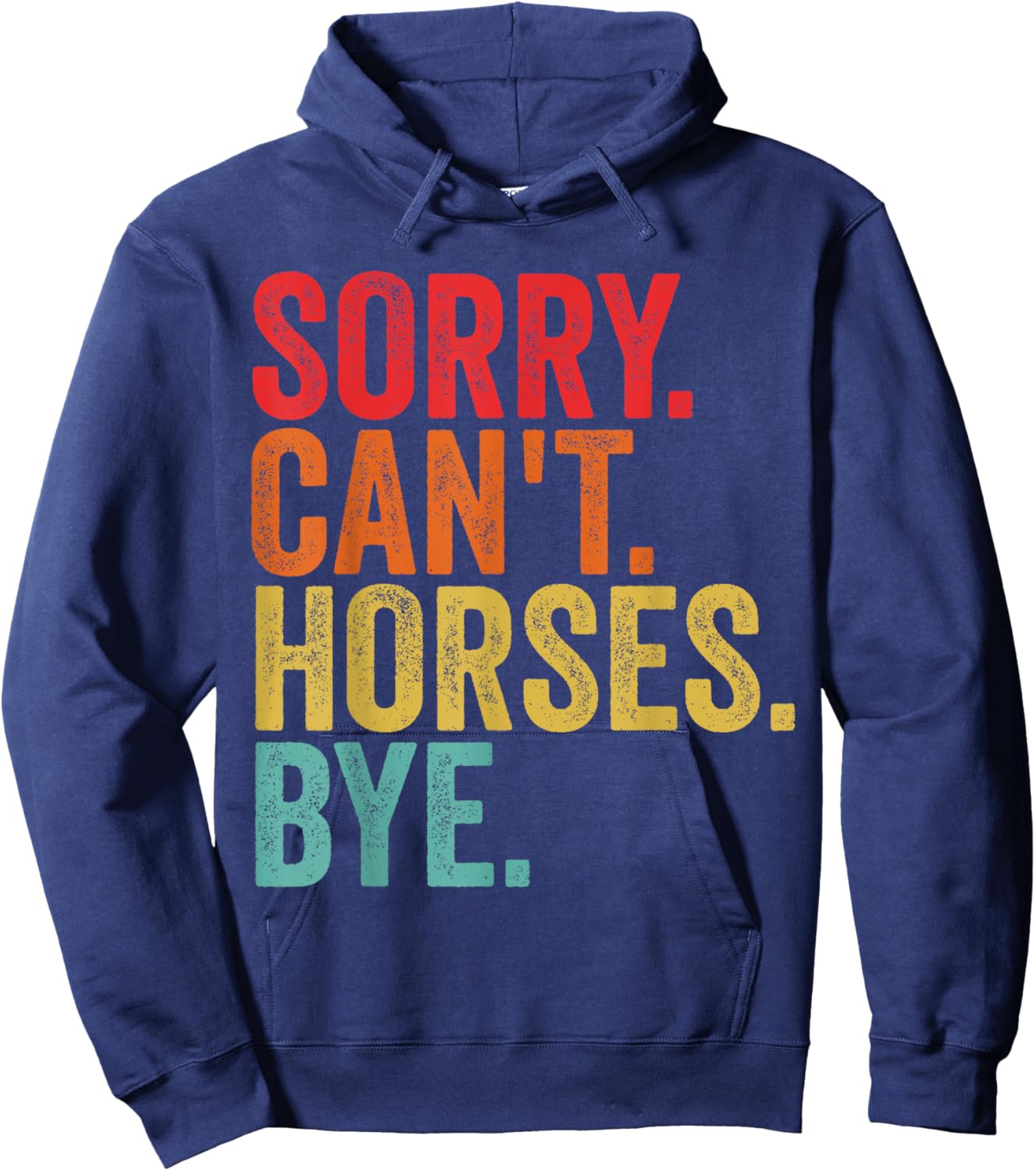 Funny Horse Shirt Women Boys or Girls Hoodie - Hoodie | Navy