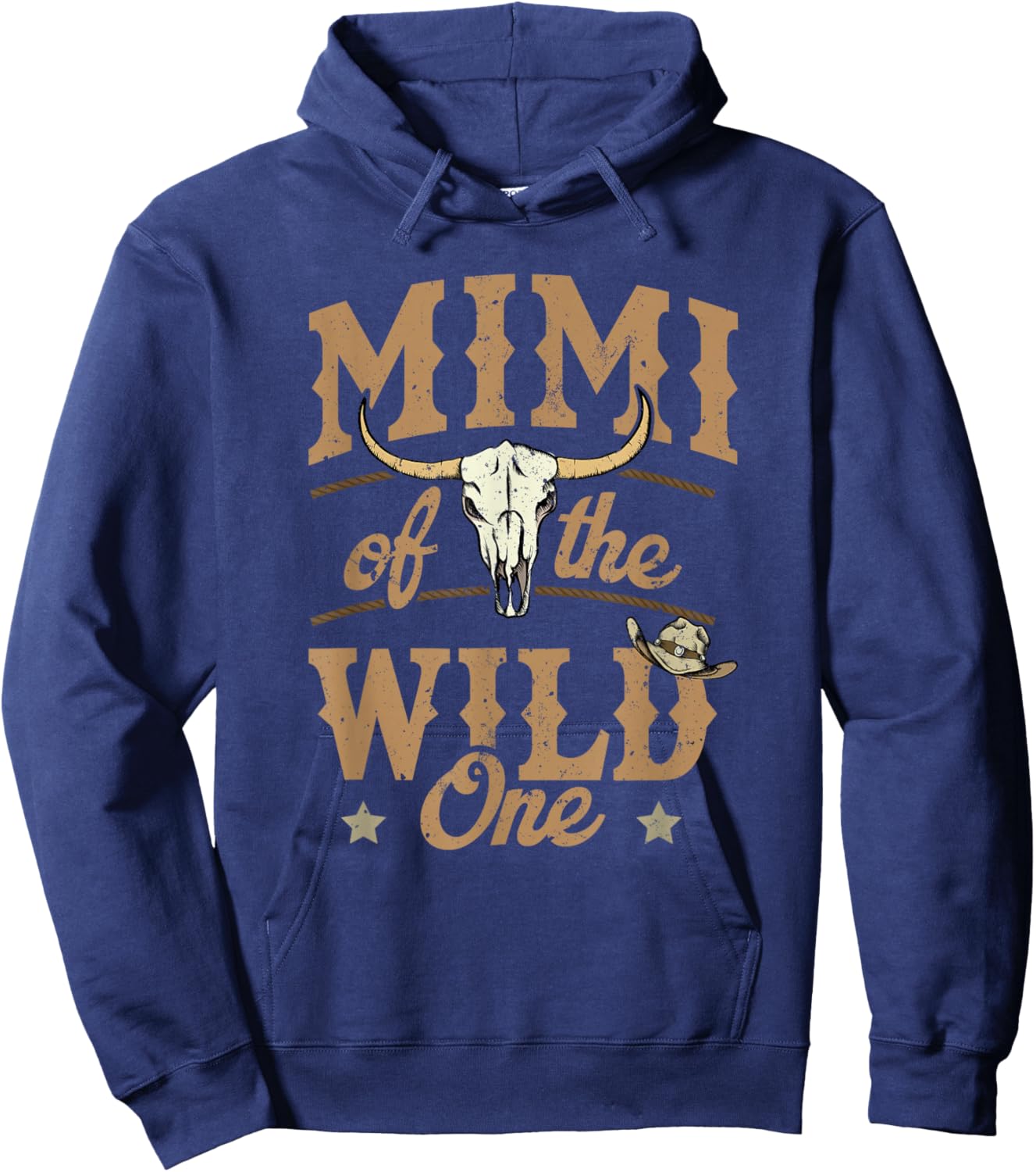 Mimi of The Wild One Cowboy Western Rodeo Party Matching Hoodie - Hoodie | Navy