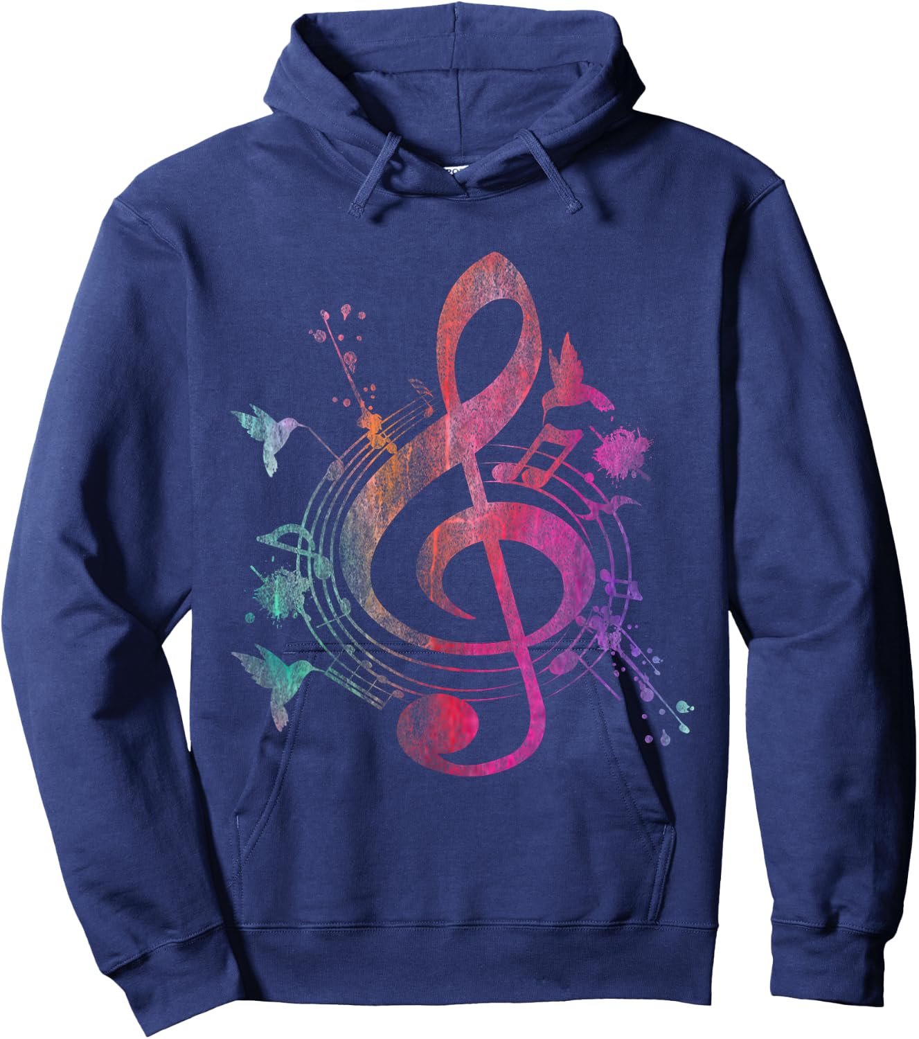 Music Musical Instrument Birds Treble Clef Hoodie - Hoodie | Navy