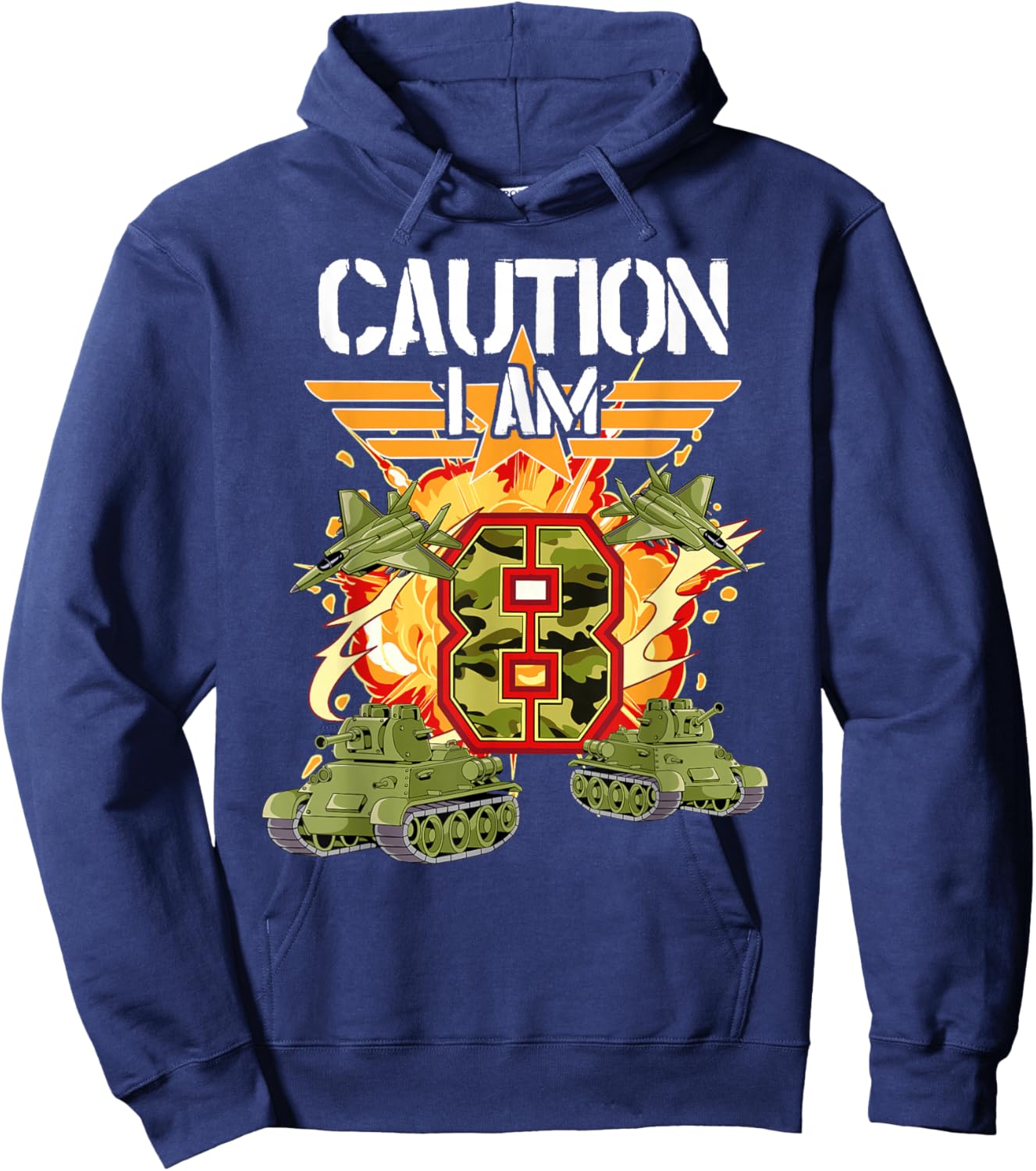 8th Birthday Army Hoodie - Hoodie | Navy