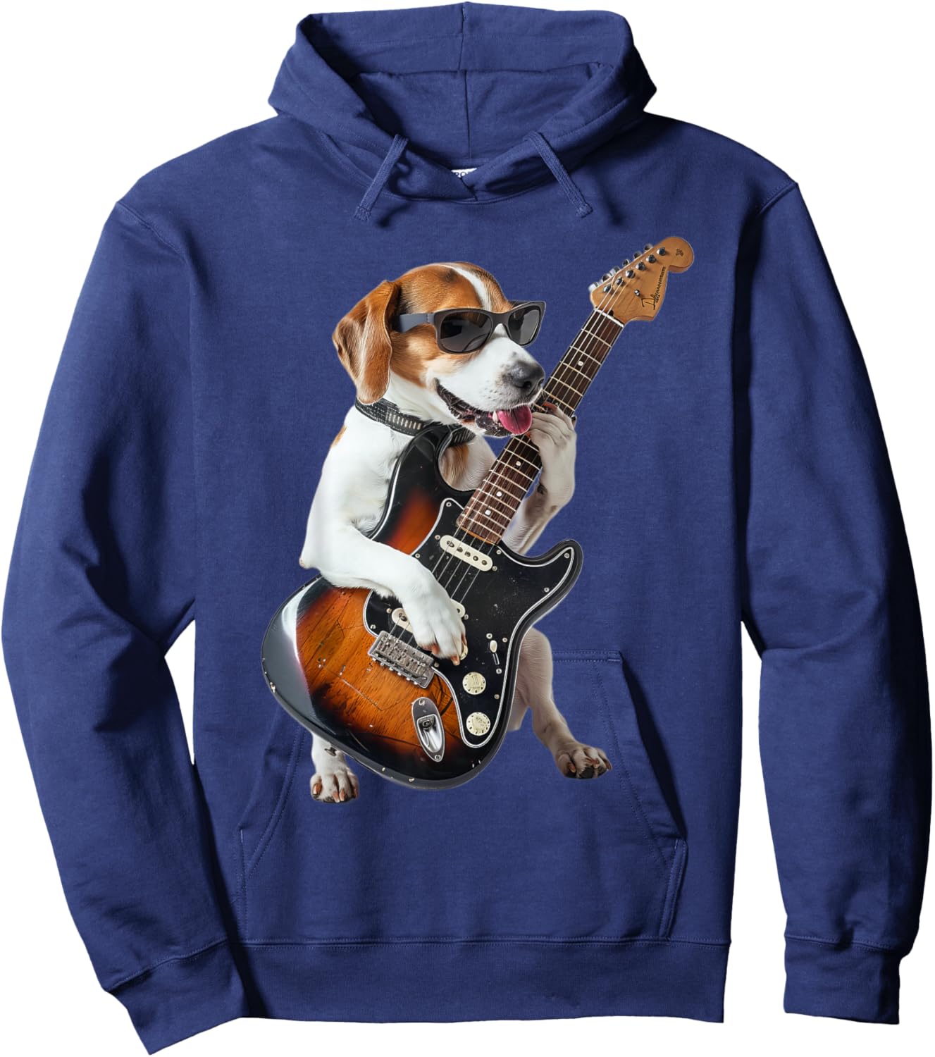 Beagle Guitar Hoodie - Hoodie | Navy