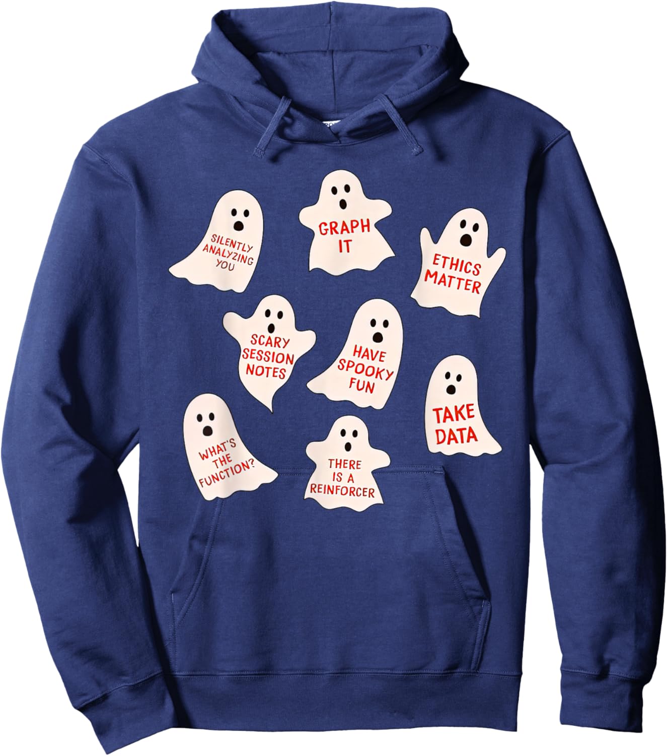 ABA Halloween Behavior Fall Applied Behavior Analysis Hoodie - Hoodie | Navy