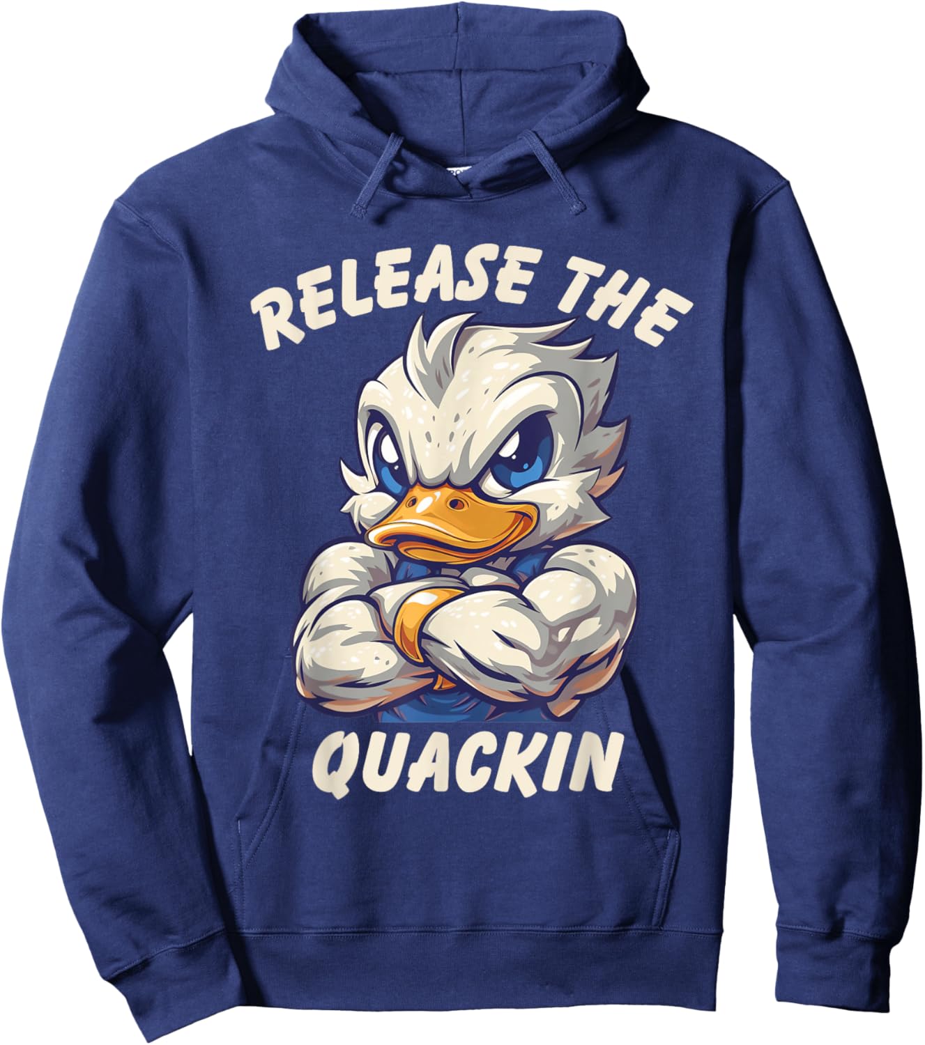Release The Quackin Workout Shirt Funny Duck Fitness Humor Hoodie - Hoodie | Navy