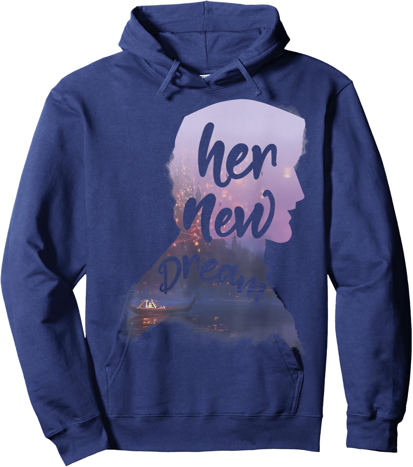 Disney Tangled Flynn Rider Her New Dream Graphic Hoodie - Hoodie | Navy