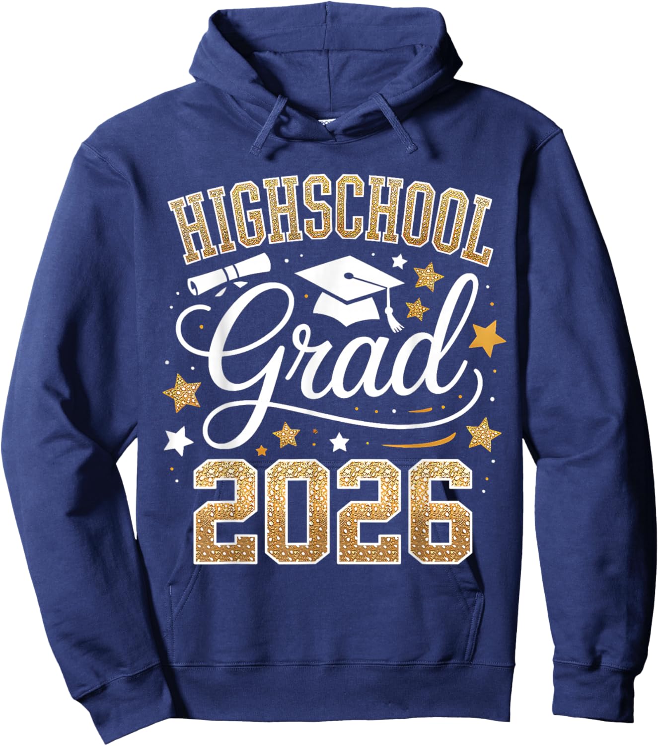 Highschool Grad Class of 2026 Senior Graduate Graduation 26 Hoodie - Hoodie | Navy