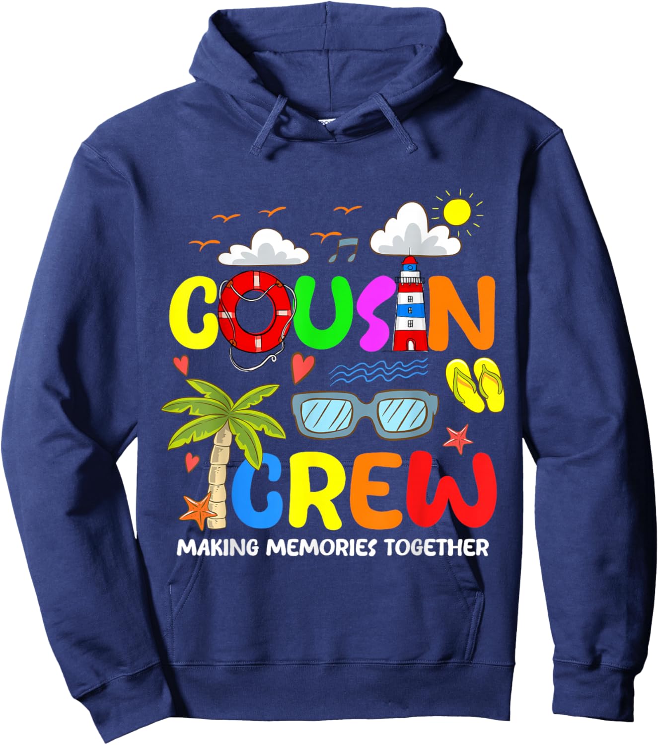 Cousin Cruise Summer Vacation Memories Trip Cousin Crew Kids Hoodie - Hoodie | Navy