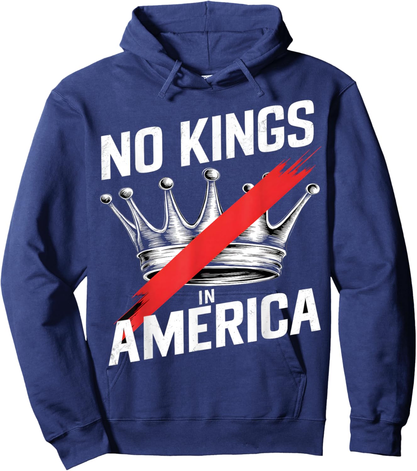 No Kings in America Court Ruling Protest Save Democracy Hoodie - Hoodie | Navy