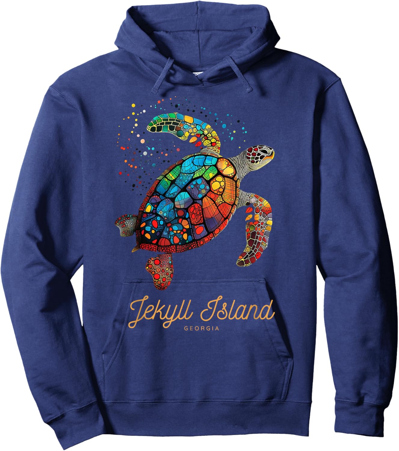 Jekyll Island GA Georgia Beach Vacation Sea Turtle Hoodie - Hoodie | Navy