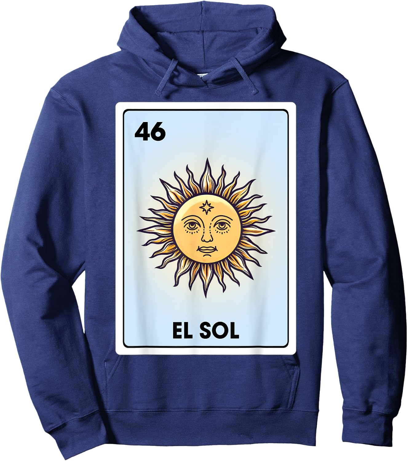 El Sol Mexican Sun Latina Chicana Chibi Bingo Card Hoodie - Hoodie | Navy
