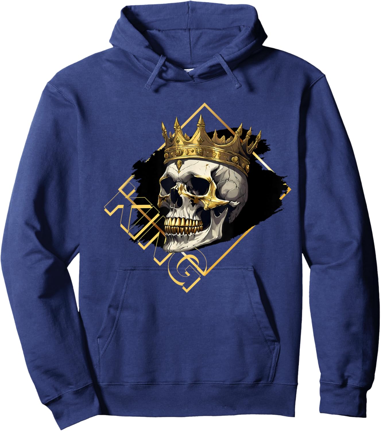 King Skull Crown Men's Graphic Graphic Hoodie - Hoodie | Navy