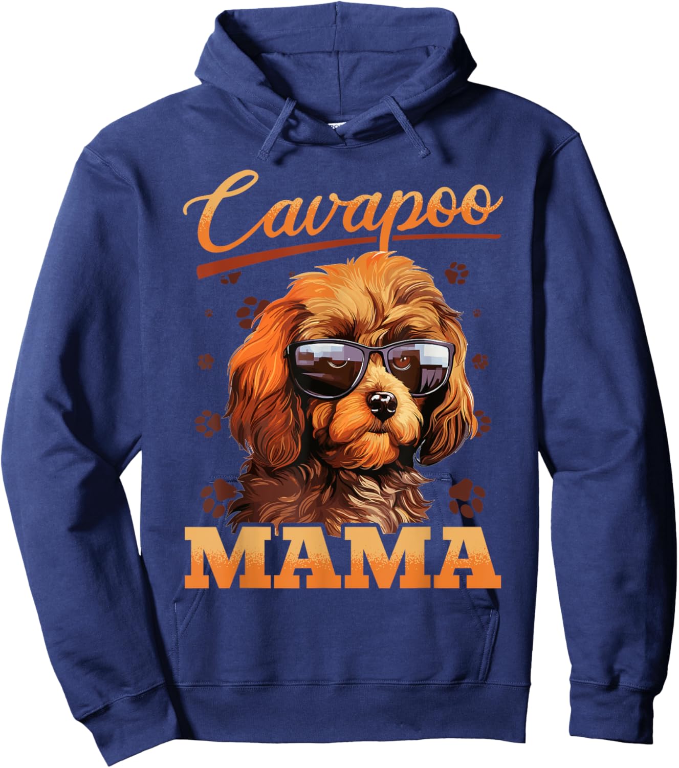 Cavapoo Dog Breed Pet Cavapoo Mama Hoodie - Hoodie | Navy