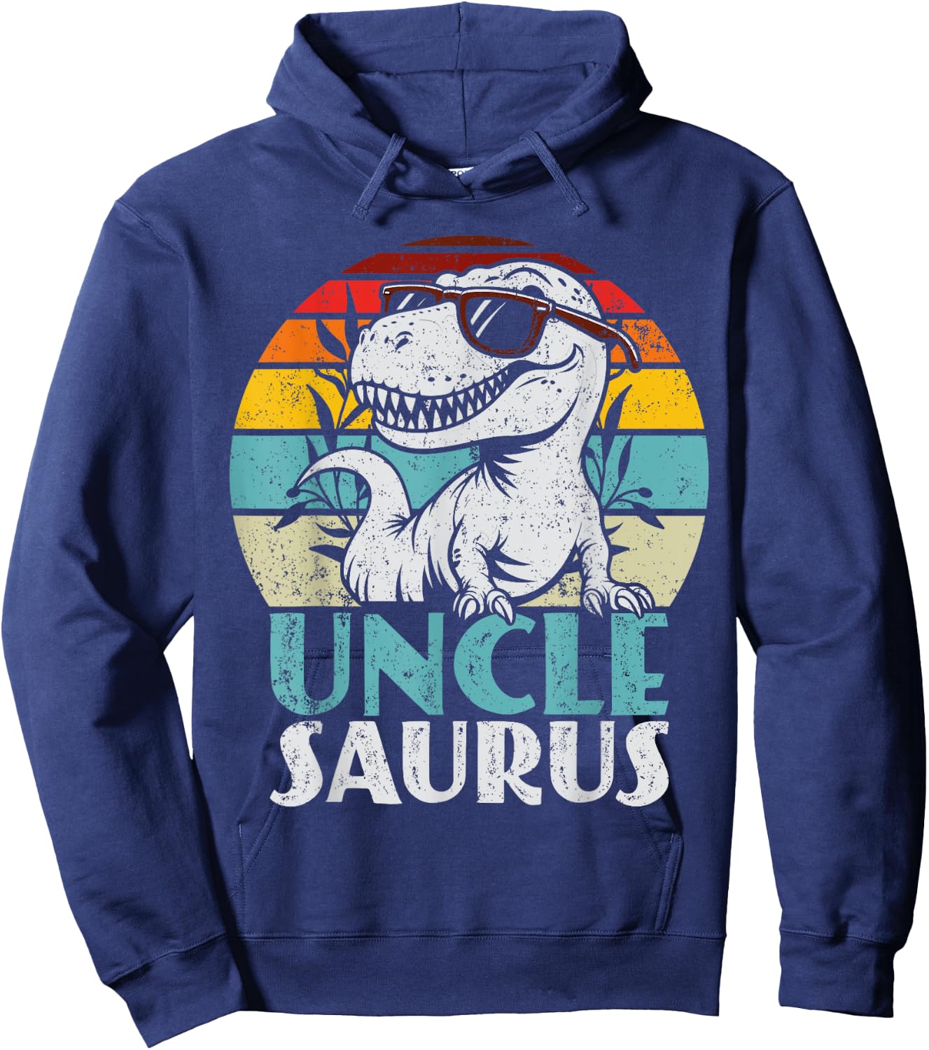 Unclesaurus T-Rex Dinosaur Uncle Saurus Family Matching Hoodie - Hoodie | Navy