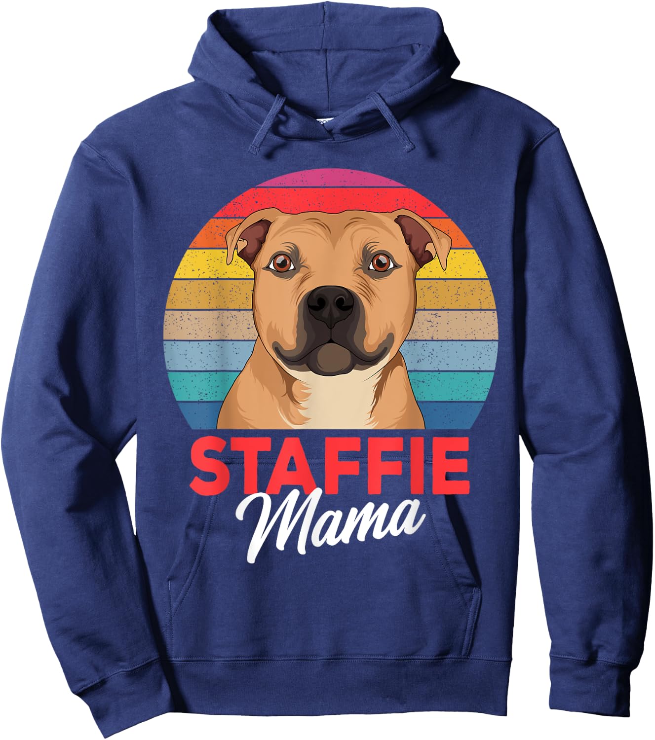 Staffie Mama Cute Staffordshire Bull Terrier Dog Girls Gift Hoodie - Hoodie | Navy