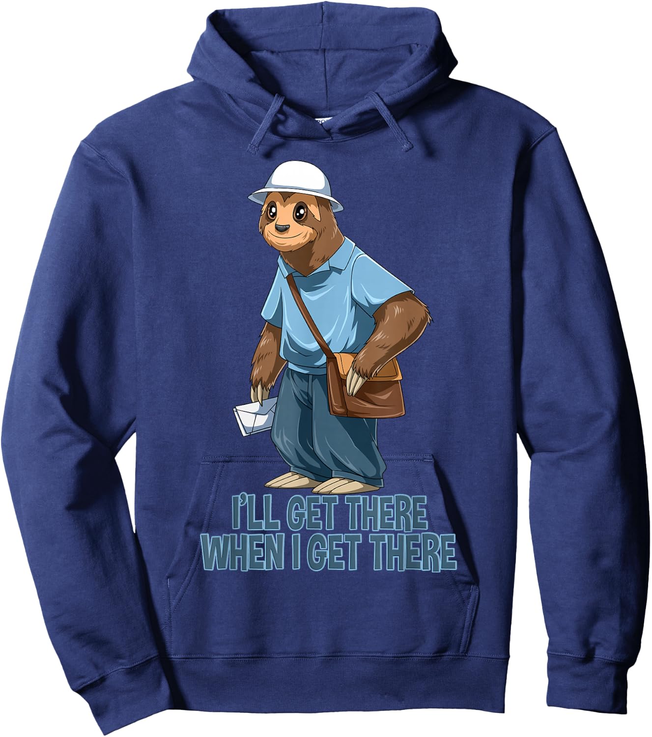 Sloth Mailman - Funny and Rude Mailman Postal Worker Gift Hoodie - Hoodie | Navy