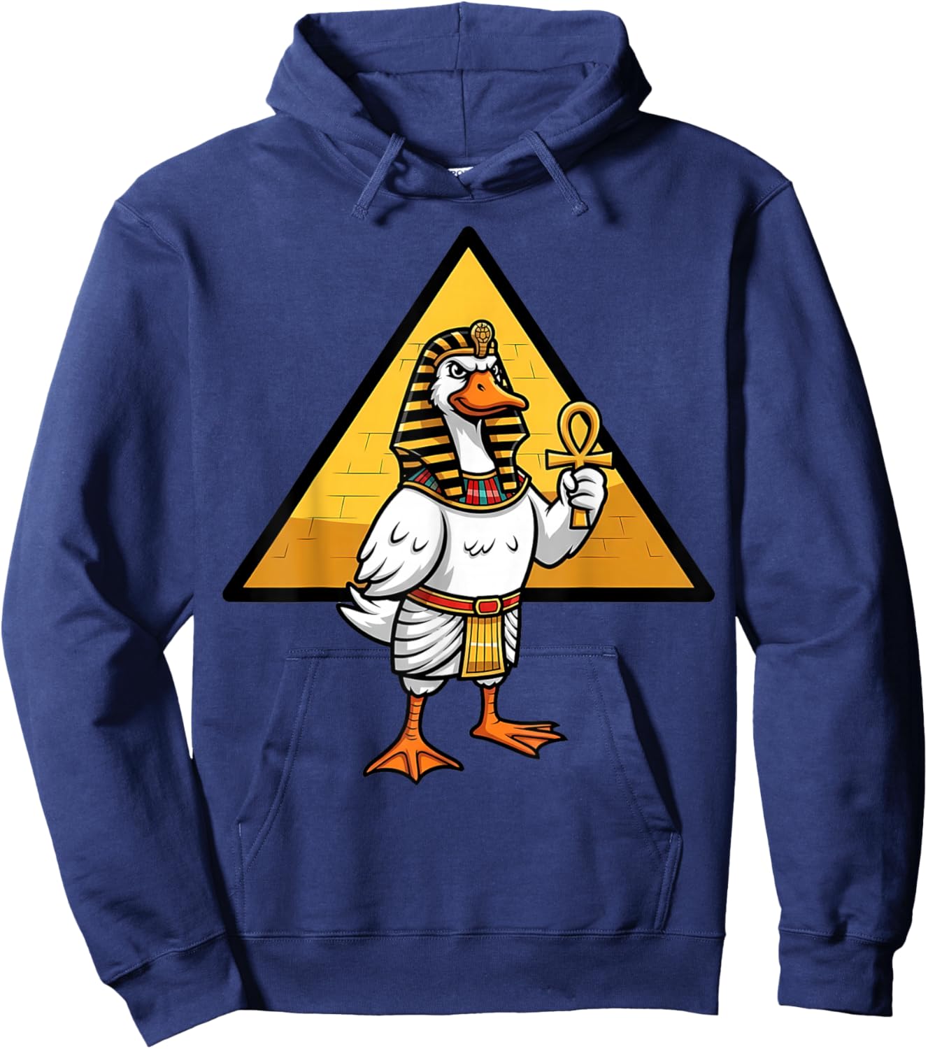 Egyptian Goose Pharaoh Ancient Egypt Pyramid Ankh Hoodie - Hoodie | Navy